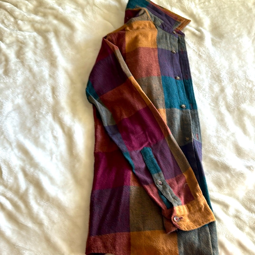 Hollister multi-color flannel men’s medium